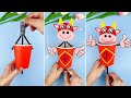 DIY Paper Ox Moving Toy From Paper Cup | Chinese New Year Crafts 2021 #DIY #Shorts