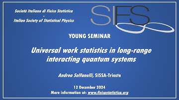 Universal work statistics in long-range quantum systems - Andrea Solfanelli - Young Seminars SIFS