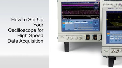 Jitter and Eye Measurements - Setting Up