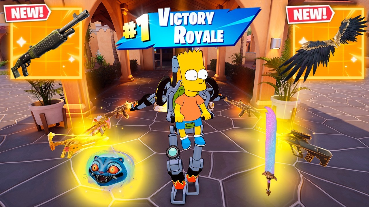 BART SIMPSON vs NEW MYTHIC'S CHALLENGE (NEW!! Fortnite Chapter 7 Season 1)