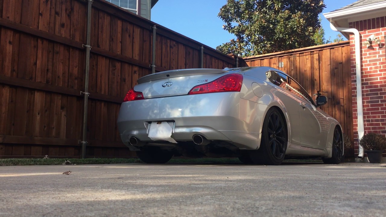 G37 Muffler Delete Cold Start - YouTube