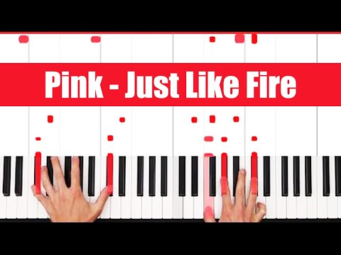 Just Like Fire Pink Piano Tutorial Easy Chords