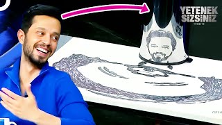Murat Boz'u Çöp Kovasının Üzerine Çizdi! | Yetenek Sizsiniz Türkiye