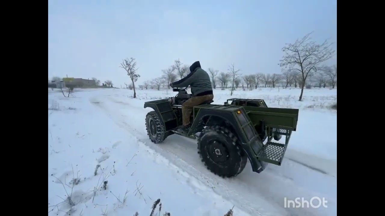Тест тактического квадроцикла  на заднем приводе 