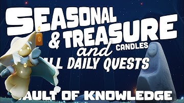 DOUBLE Treasure Candles + Seasonal candles, Quest in Vault of knowledge | SkyCotl | NoobMode
