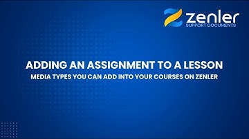 👉 Courses - Curriculum - Adding an Assignment to a Lesson