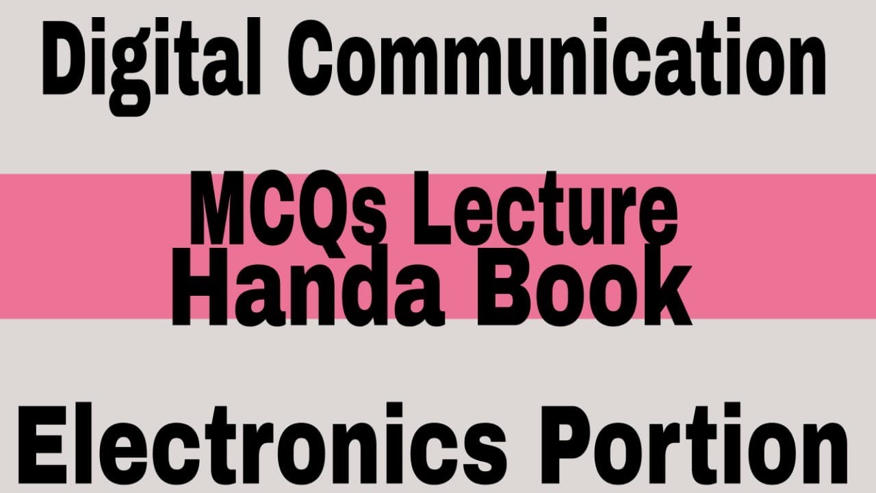 Digital Modulation MCQs Lecture in Hindi || Chapter# 16 || Digital Modulation important MCQs