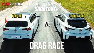 DRAG RACE: Toyota GR Corolla GR-Four Circuit vs Volkswagen Golf R Resimi