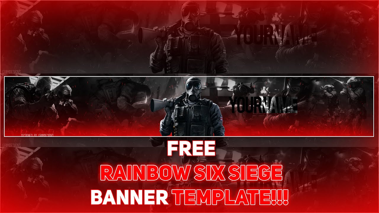 Free Rainbow Six Siege Banner Template Youtube