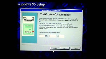 Windows 95 setup on a pentium 3 @600 mhz
