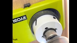Using Ryobi Door lock/knob installation tool