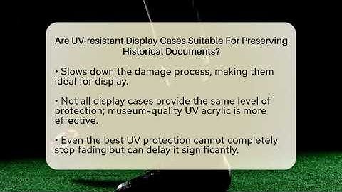Are UV-resistant Display Cases Suitable For Preserving Historical Documents? - The Memorabilia Zone