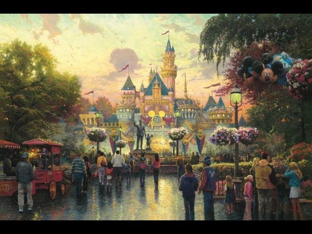 Disneyland 50th Anniversary by Thomas Kinkade - YouTube