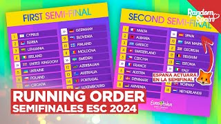Orden de actuación en las Semifinales de Eurovision 2024