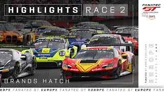 Extended Highlights | Race 2 | Brands Hatch | Fanatec GT World Challenge Europe 2024