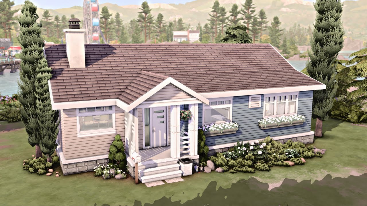3 BEDROOM STARTER HOUSE 🏡 The Sims 4 Speed Build - YouTube