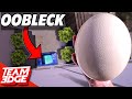 GIANT Ostrich Egg vs. Oobleck from Warehouse Roof!!