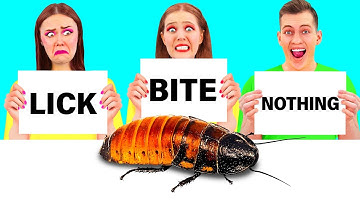 Bite, Lick or Nothing Challenge | Crazy Challenge by TeenChallenge