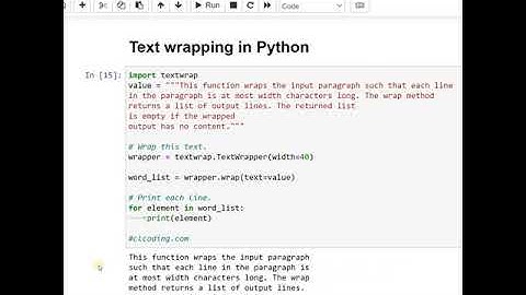 Day 14 : Text wrapping in Python
