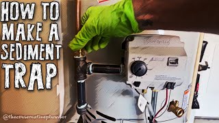 HOW TO make a SEDIMENT TRAP #plumber #plumbing #plumbinglife #waterheater #diy #howto #asmr