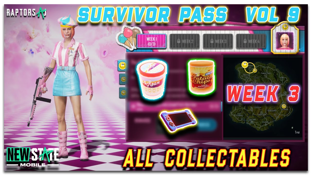 PUBG NEW STATE VOL 9 WEEK 3 STORY MISSIONS | ALL LOCATIONS | 4K |