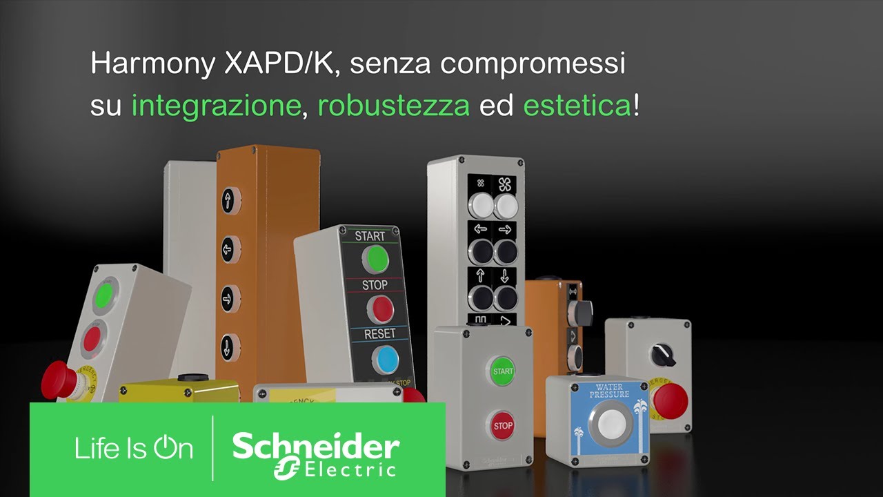 Nuove pulsantiere in metallo Harmony XAPD - XAPK  -XAPO | Schneider Electric Italia