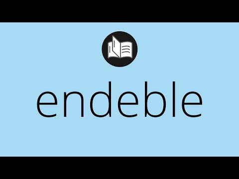 Que significa ENDEBLE • endeble SIGNIFICADO • endeble DEFINICIÓN • Que es ENDEBLE