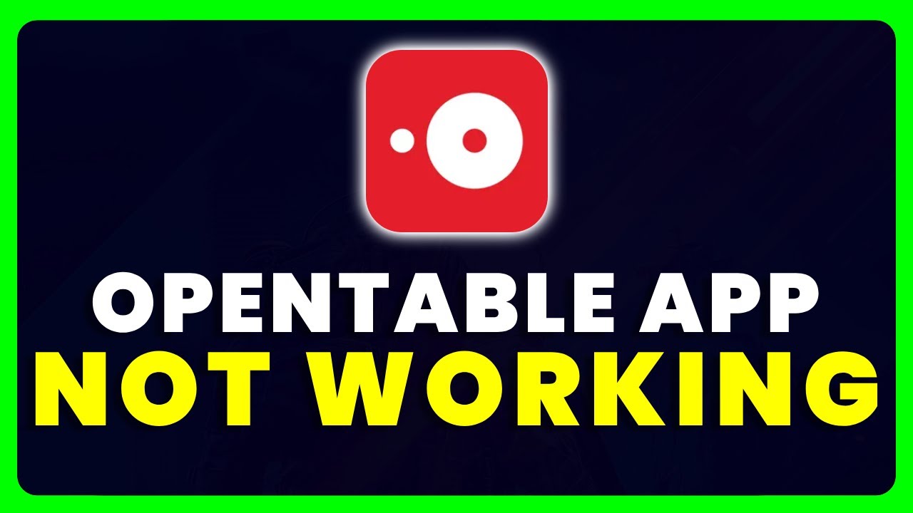Opentable App Not Working: How to Fix Opentable App Not Working - YouTube