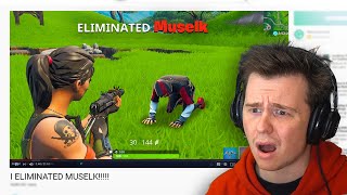 Reacting To Players Eliminating Me In Fortnite...