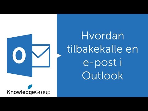 Hvordan tilbakekalle en e-post i Outlook - Norsk 2016 / 2013 / 2010