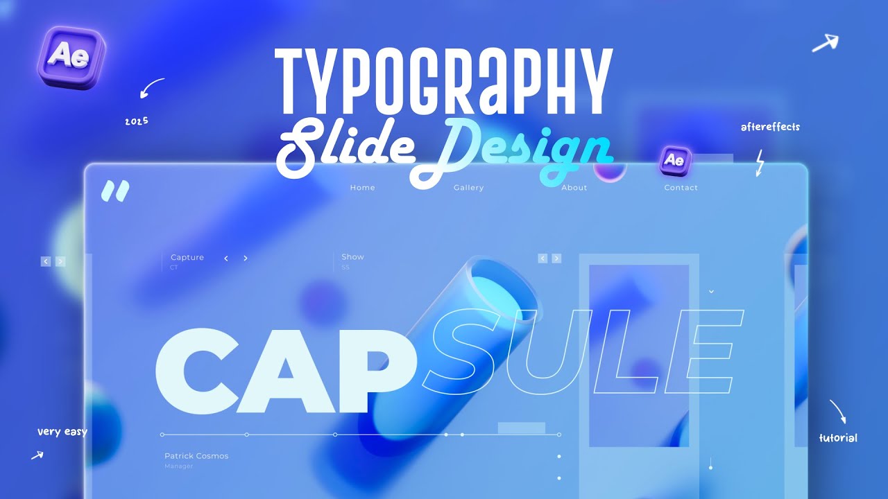 Create stunning Typography slide - design in aftereffects
