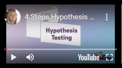 4 Steps Hypothesis Testing