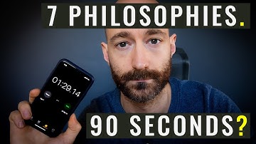 7 Philosophies. 90 Seconds. Can he do it...?