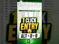 Excel Data Entry Trick 😳 Alt + D + O se. #excel #exceltips #exceltricks #shorts #dataextractor