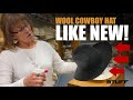 How to make a felt cowboy hat like new again!