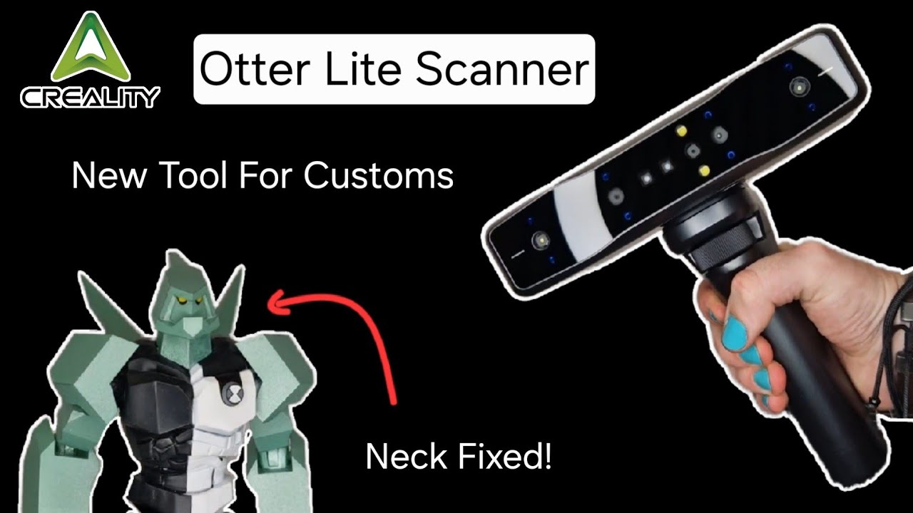 Creality Otter Lite 3D Scanner Review and Fixing Diamondhead Ben 10 Custom Figure