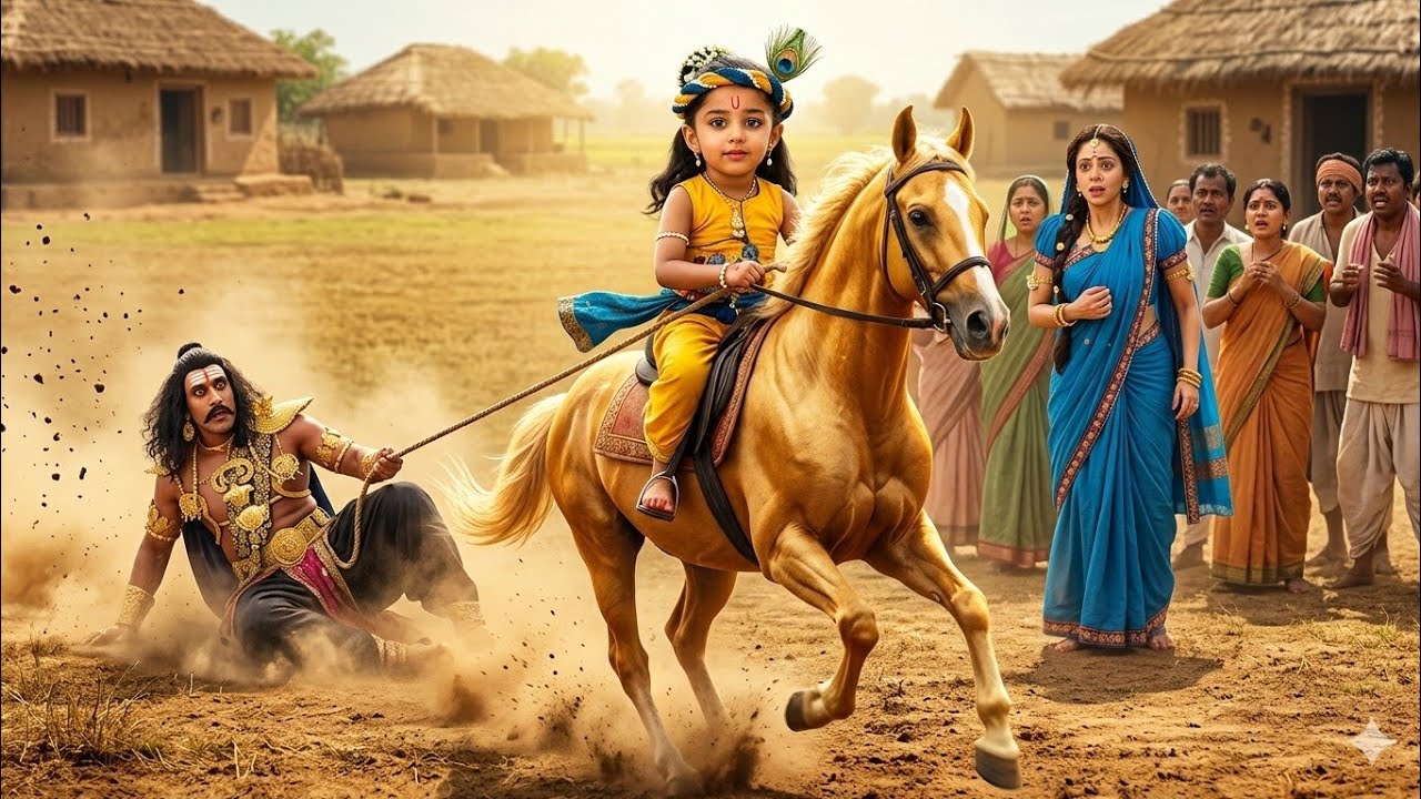 बाल कृष्ण ने कंस को घसीटकर मथुरा से गोकुल लाये | यशोमती मईया के नंदलाला | Shree Krishan Leela 