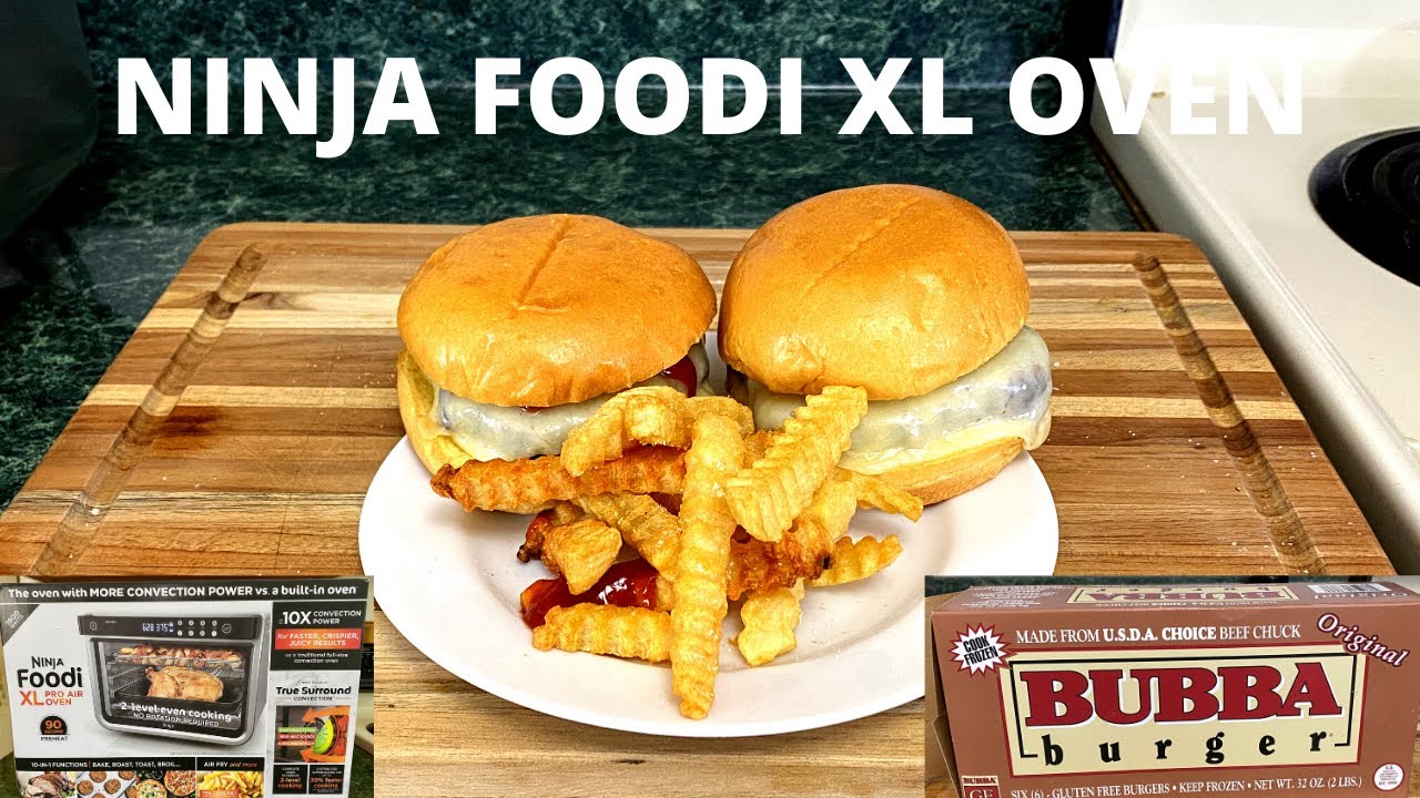 Ninja Foodi Smart XL Grill, Bubba Burgers + Fries at the same time 