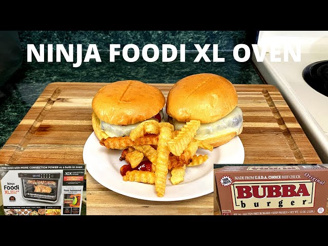 Ninja Foodi Smart XL Grill, Bubba Burgers + Fries at the same time 