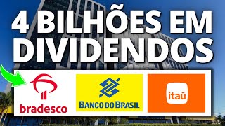 🚨URGENTE: ANÚNCIO BILIONÁRIO de DIVIDENDOS do BANCO BRADESCO BBDC4 BBDC3 e ITAÚ + DIVIDENDOS BBAS3