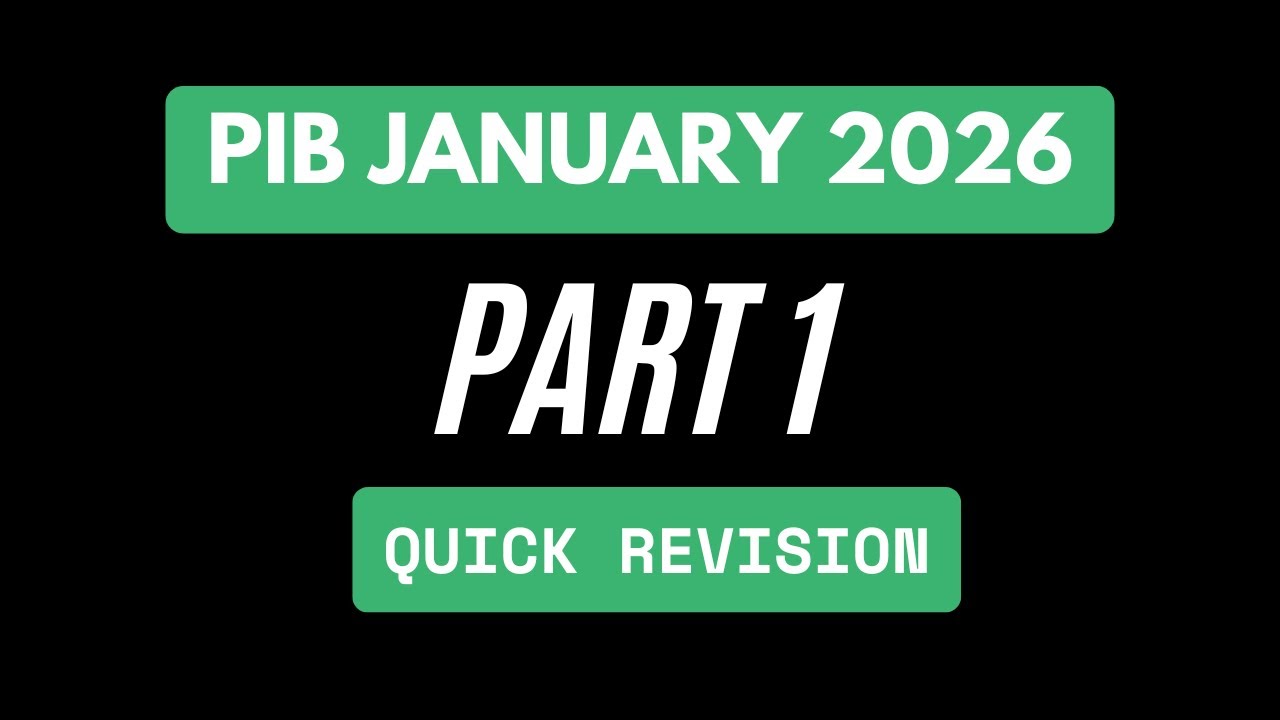 PIB January 2026 – Part 1 | Important Current Affairs for UPSC