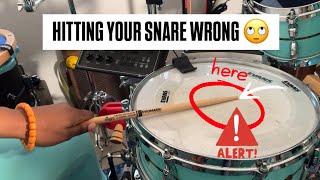 HITTING YOUR SNARE WRONG Rim Shot Technique