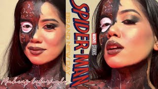 Spider-man makeup tutorial 🕸️🕷️#makeup #spiderman #makeuptutorial 