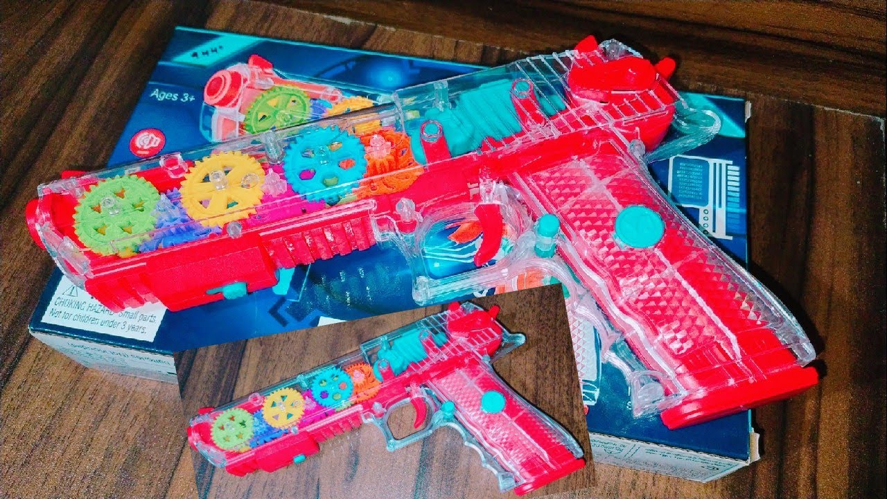 Gun Gear Light Gun Unboxing Guns Light Music Gun Transparent