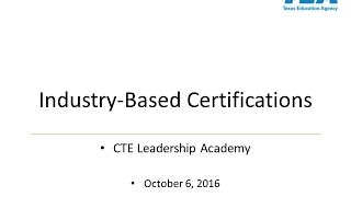 Information Industry-Based Certifications Oct 2016 -Q. Suffren Guide