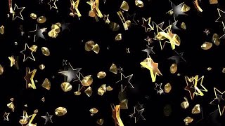 Gold Stars And Diamonds Stock Motion Graphics