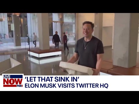 'Let that sink in' Elon Musk visits Twitter as deal nears completion | LiveNOW from FOX