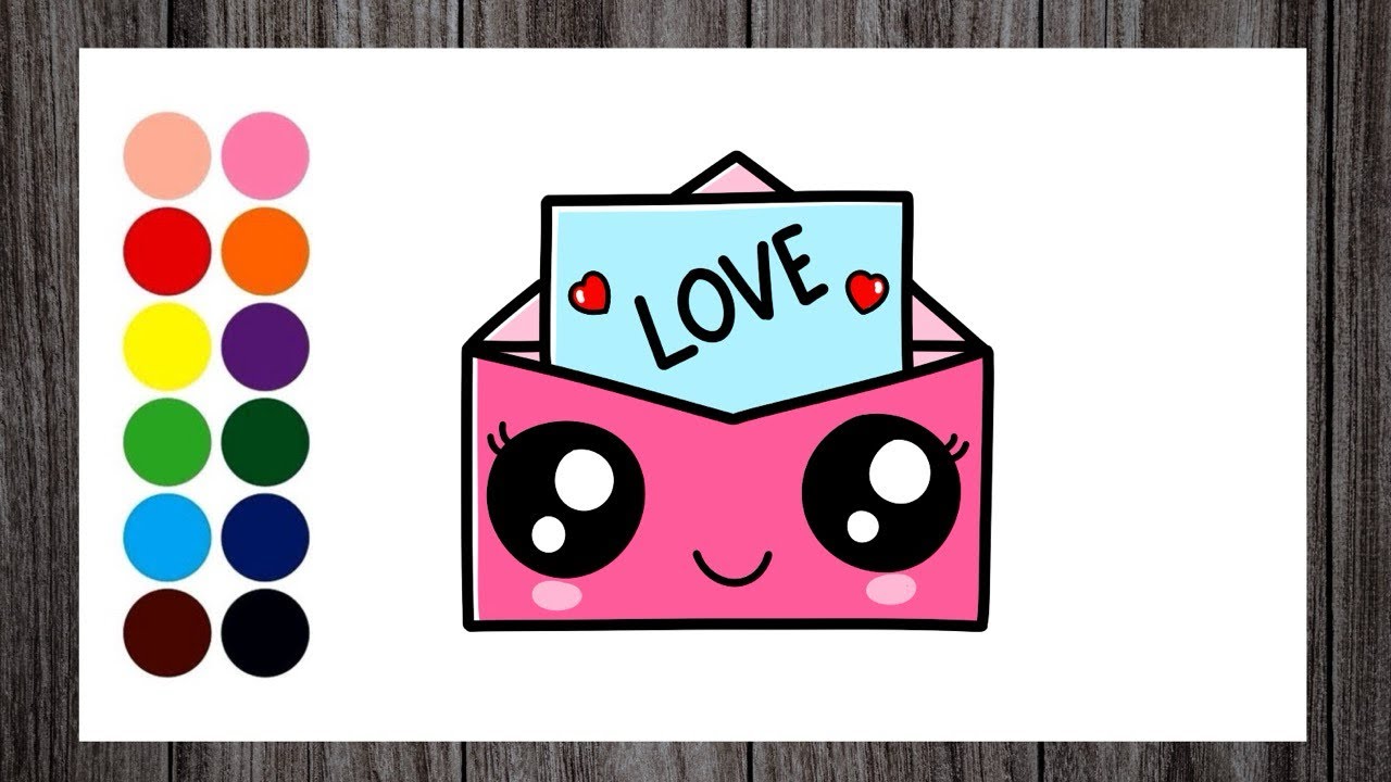 How to Draw a Love Envelope Easy | Envelope Drawing | Easy Drawing for Tutorial
