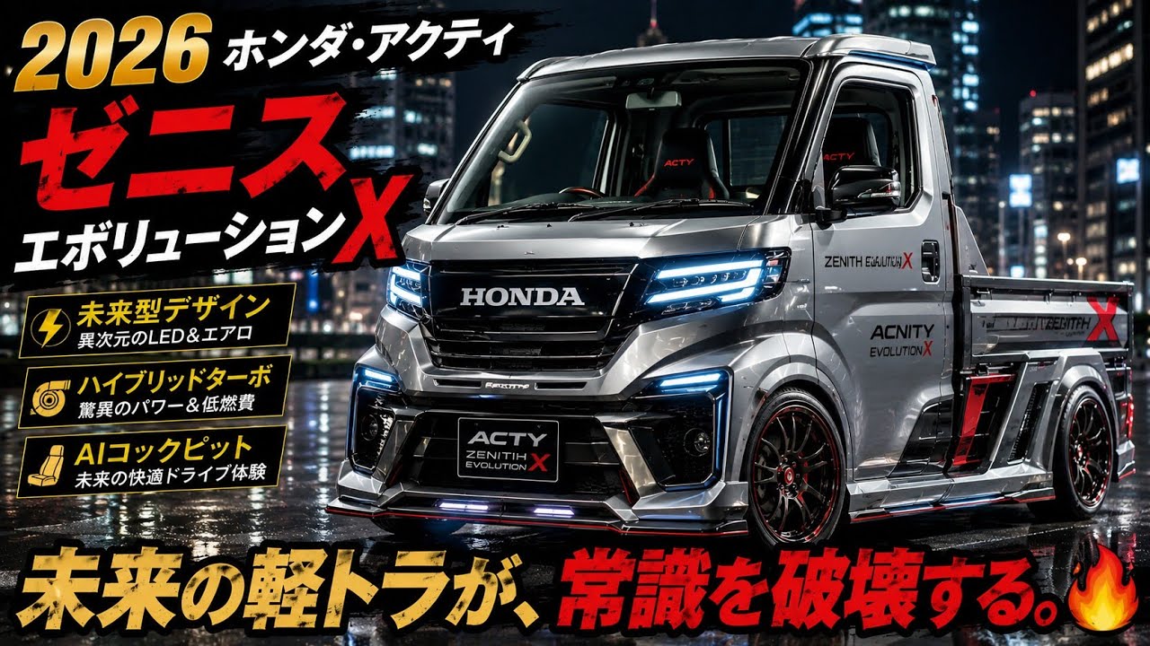 【ほぼ新車】6段変速　オートライト　税込・整備済 😱 Japan is doomed The moment the 2026 Honda Acty Zenith