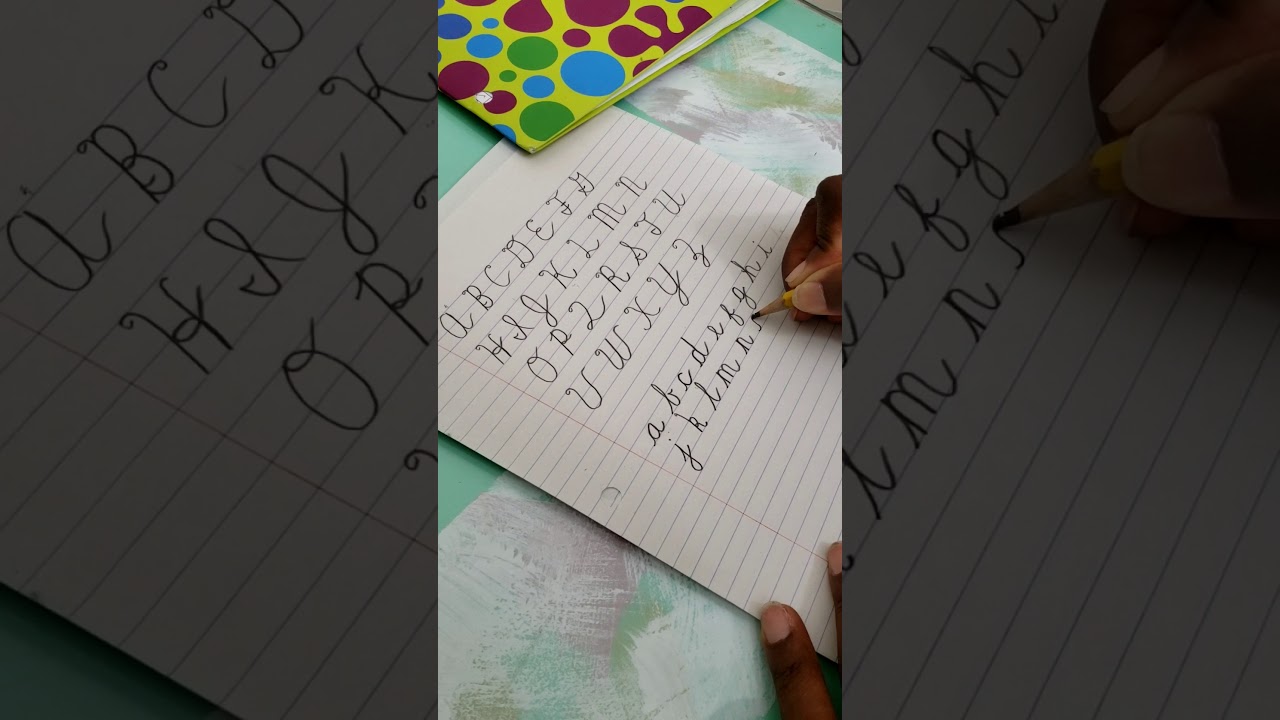 Writing Lowercase cursive Letters - YouTube